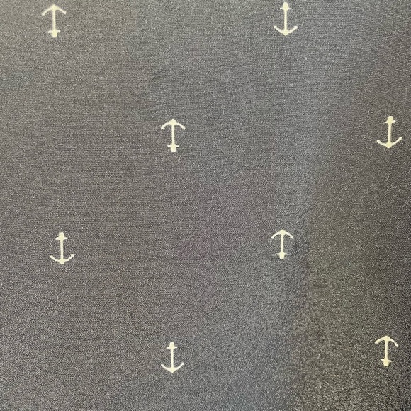 Navy Blue with Anchor Print Tank Top - Picture 3 of 8